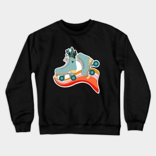 Quad Skate Rainbow with Succulents and Cactus Crewneck Sweatshirt